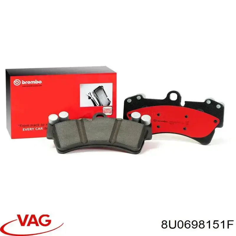 Compre 8U0698151F VAG Sapatas do freio dianteiras de disco