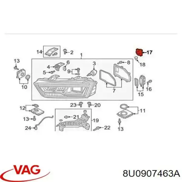Ventiladores de esfriamento das luzes VAG 8U0907463A preço, a partir de 219,71 USD