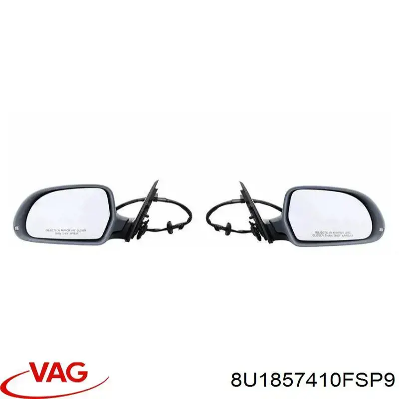Espelho de retrovisão direito VAG 8U1857410FSP9 preço, a partir de 398,98 USD