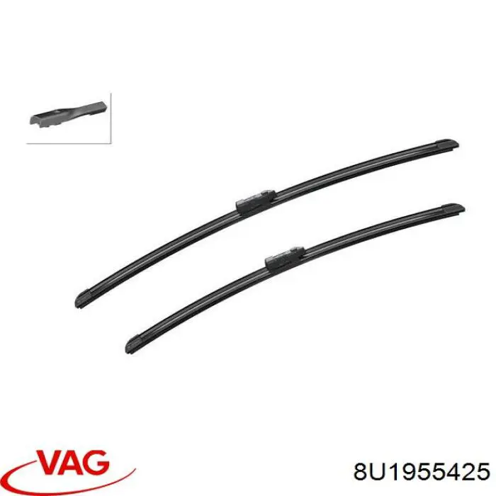 Limpa-pára-brisas do pára-brisas, kit de 2 un. VAG 8U1955425 preço, a partir de 24,43 USD