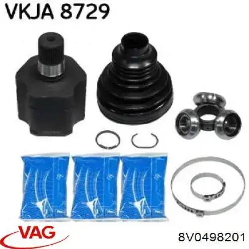 8V0498201 VAG Bota de proteção interna esquerda de junta homocinética do semieixo dianteiro