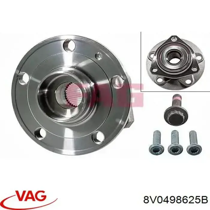 Compre 8V0498625B VAG Cubo dianteiro