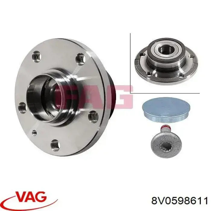 Compre 8V0598611 VAG Cubo traseiro