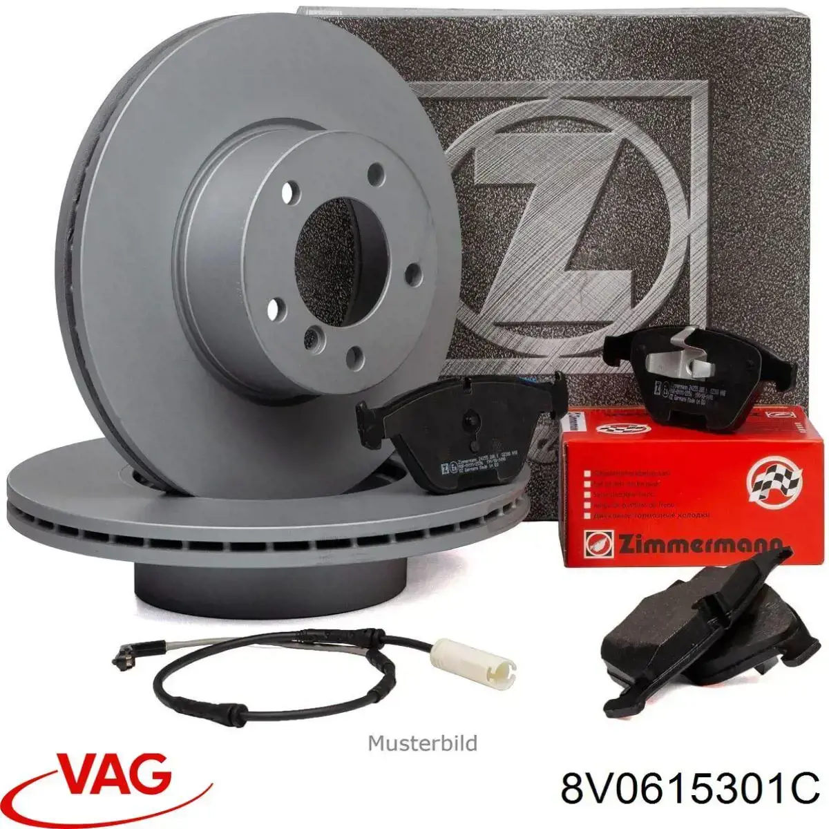 Compre 8V0615301C VAG Disco do freio dianteiro