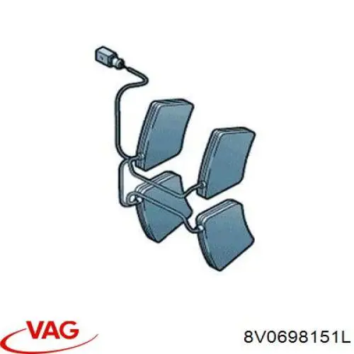 Compre 8V0698151L VAG Sapatas do freio dianteiras de disco