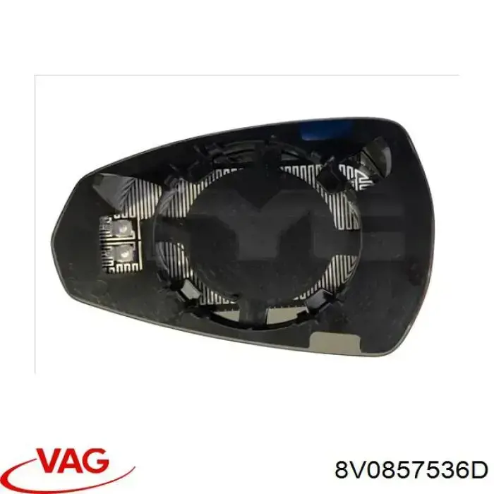 Compre 8V0857536D VAG Elemento espelhado do espelho de retrovisão direito