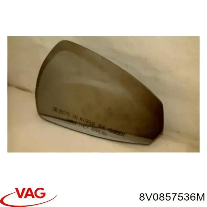 8V0857536M VAG Elemento espelhado do espelho de retrovisão direito