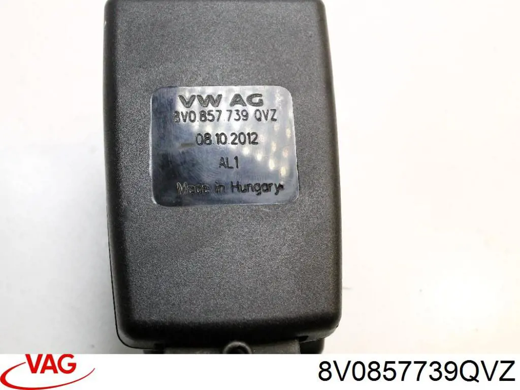 Barra (fecho) esquerda de fixação da correia de segurança traseira VAG 8V0857739QVZ preço, a partir de 40,28 USD