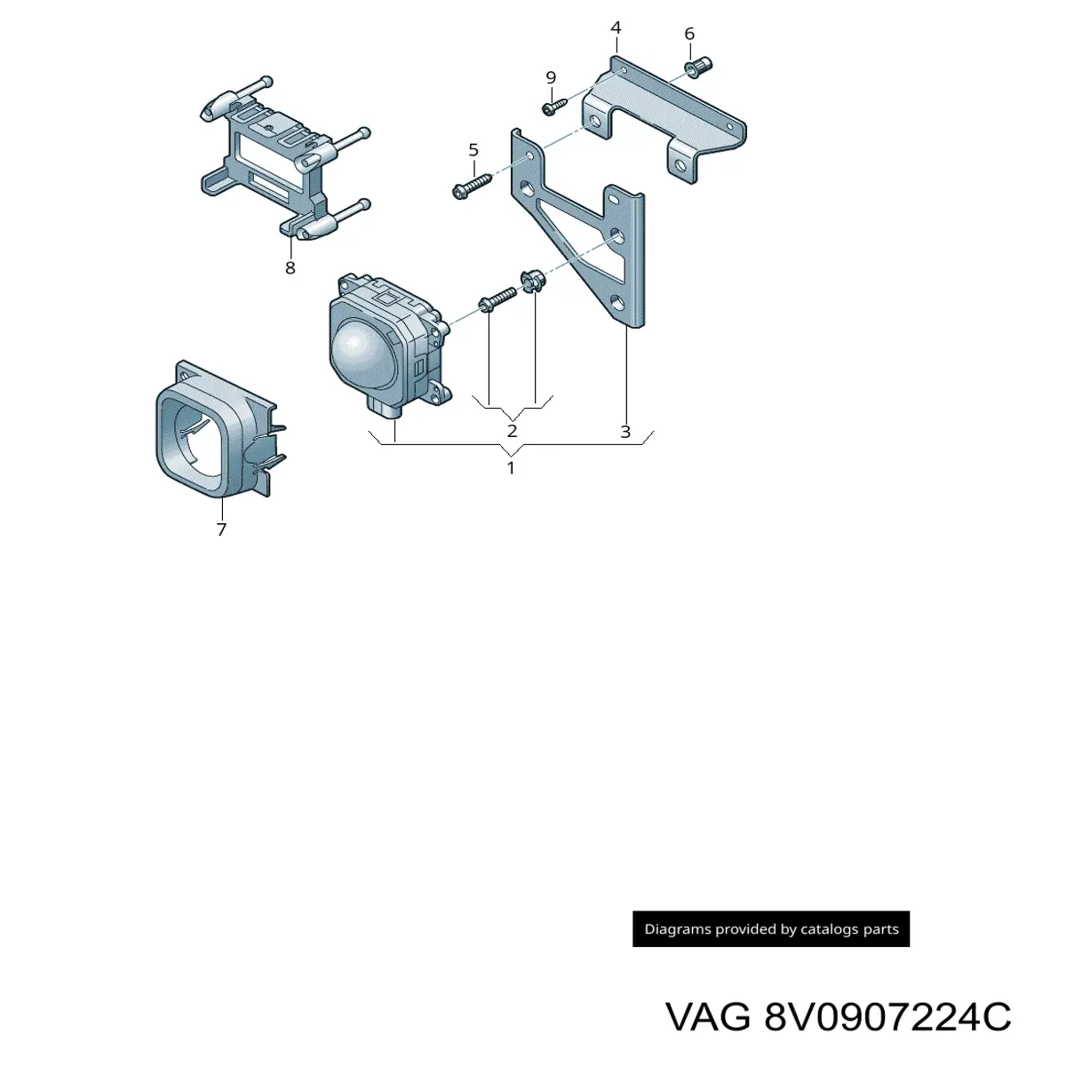 Consola de radar de controlo de cruzeiro (distronic) VAG 8V0907224C preço, a partir de 19,52 USD