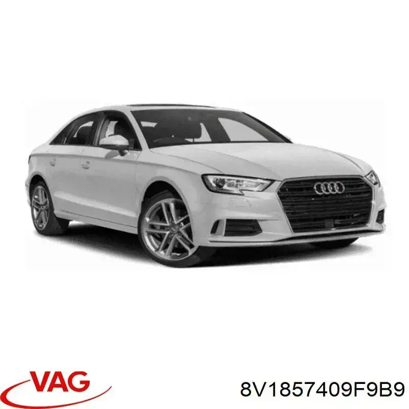 8V1857409F9B9 VAG Espelho de retrovisão esquerdo