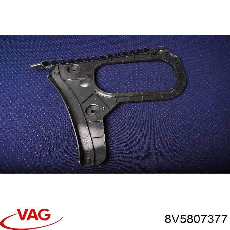 8V5807377 VAG Guia esquerda do pára-choque traseiro