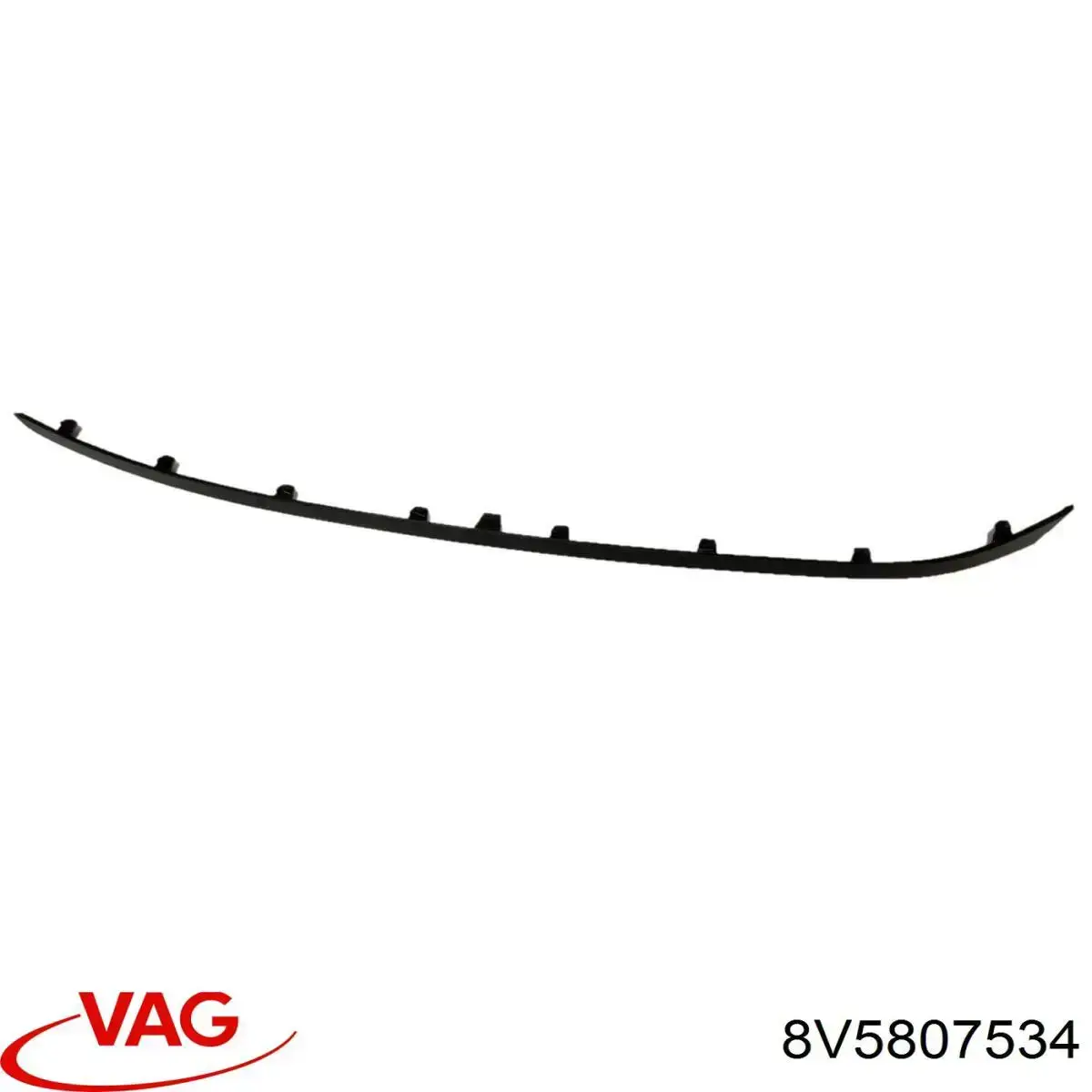 Moldura esquerda do pára-choque dianteiro VAG 8V5807534 preço, a partir de 13,40 USD