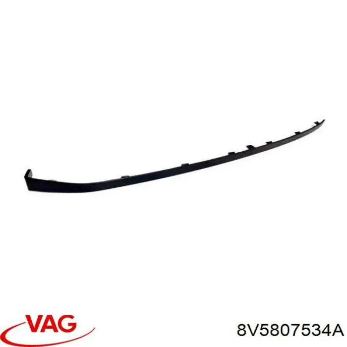 8V5807534A VAG Moldura direita do pára-choque dianteiro