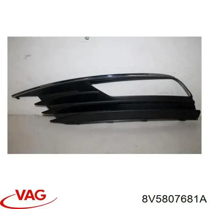 Grelha esquerda do pára-choque dianteiro VAG 8V5807681A preço, a partir de 19,63 USD