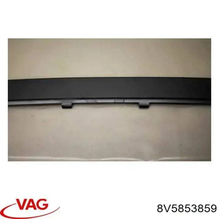 8V5853859 VAG Placa sobreposta (moldura) externa esquerda de acesso