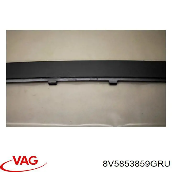 8V5853859GRU VAG Placa sobreposta (moldura) externa esquerda de acesso