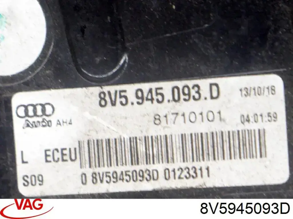 Lanterna traseira esquerda interna VAG 8V5945093D preço, a partir de 165,15 USD