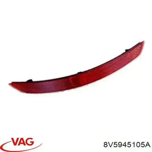 Retrorrefletor (refletor) do pára-choque traseiro esquerdo VAG 8V5945105A preço, a partir de 33,26 USD