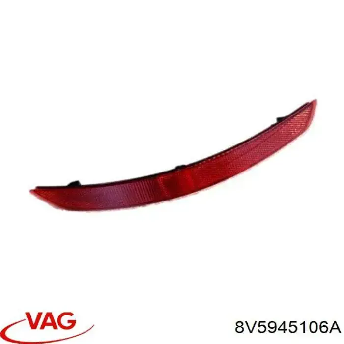 Retrorrefletor (refletor) do pára-choque traseiro direito VAG 8V5945106A preço, a partir de 30,55 USD