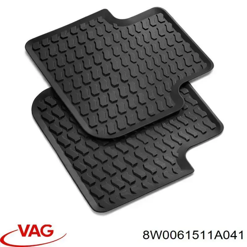 8W0061511A041 VAG Tapete traseiro, kit de 2 un.