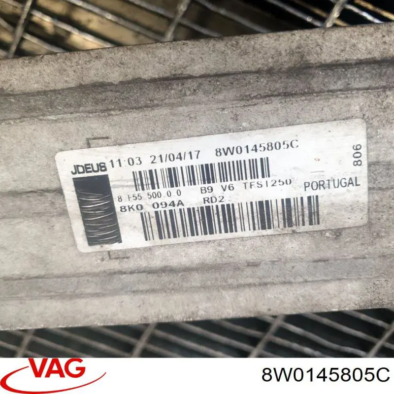 8W0145805C VAG Mangueira (cano derivado) de intercooler