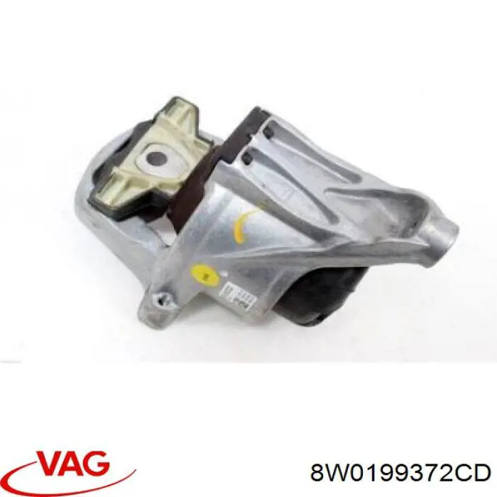 8W0199372CD VAG Coxim (suporte) direito de motor