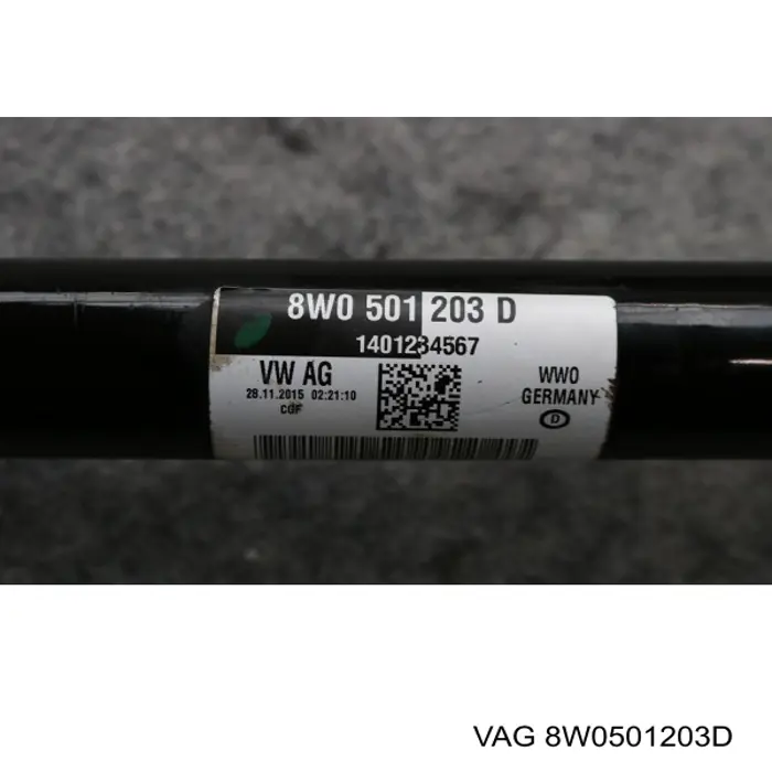 Semieixo traseiro VAG 8W0501203D preço, a partir de 131,58 USD
