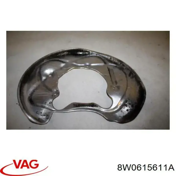 8W0615611A VAG Proteção esquerda do freio de disco traseiro