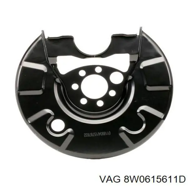 8W0615611 VAG Proteção esquerda do freio de disco traseiro