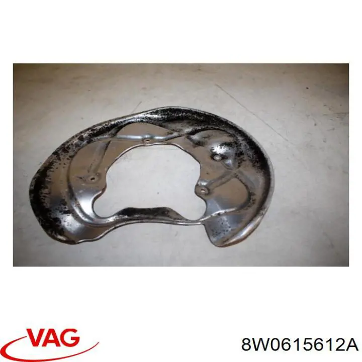 8W0615612A VAG Proteção direita do freio de disco traseiro