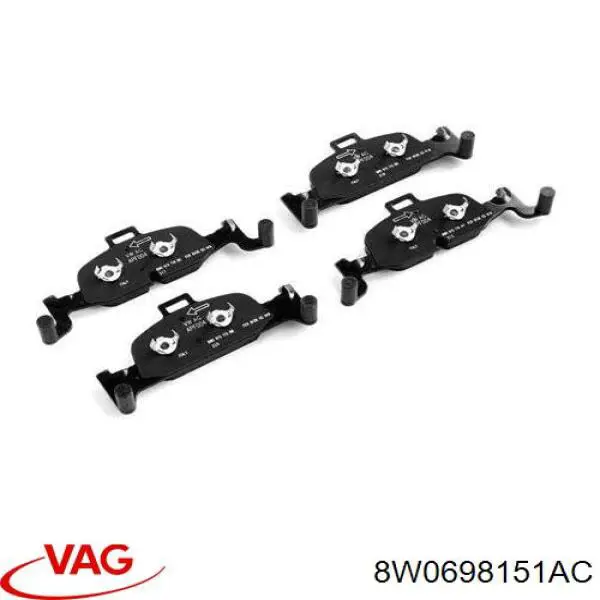 8W0698151AC VAG Sapatas do freio dianteiras de disco