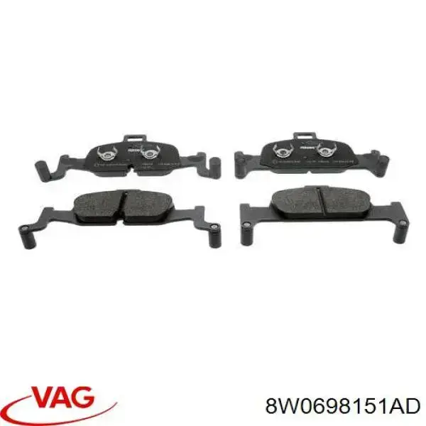 8W0698151AD VAG Sapatas do freio dianteiras de disco