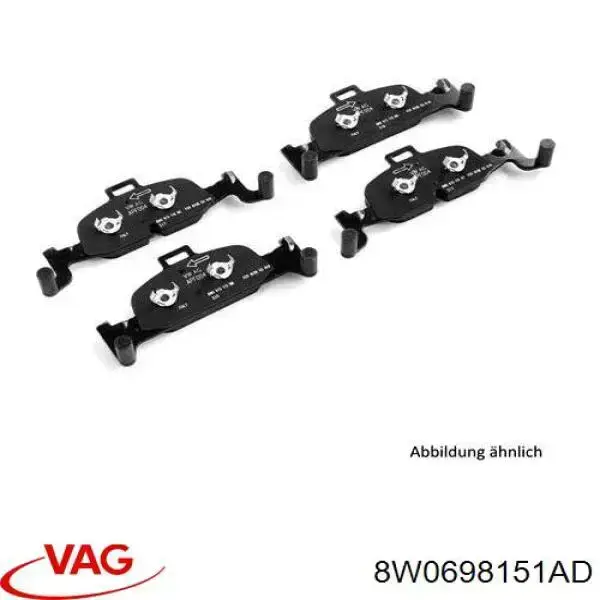 Sapatas do freio dianteiras de disco VAG 8W0698151AD preço, a partir de 63,35 USD