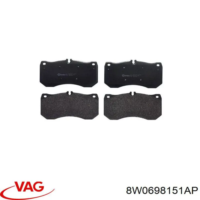 Sapatas do freio dianteiras de disco VAG 8W0698151BF preço, a partir de 931,67 USD