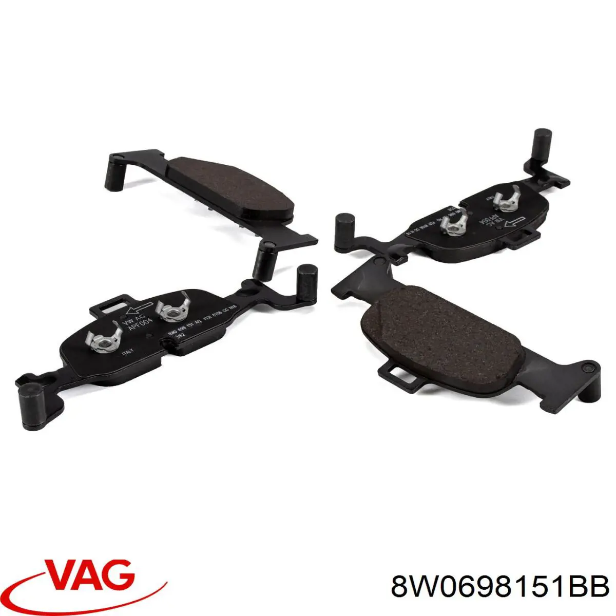 Sapatas do freio dianteiras de disco VAG 8W0698151BB preço, a partir de 63,35 USD