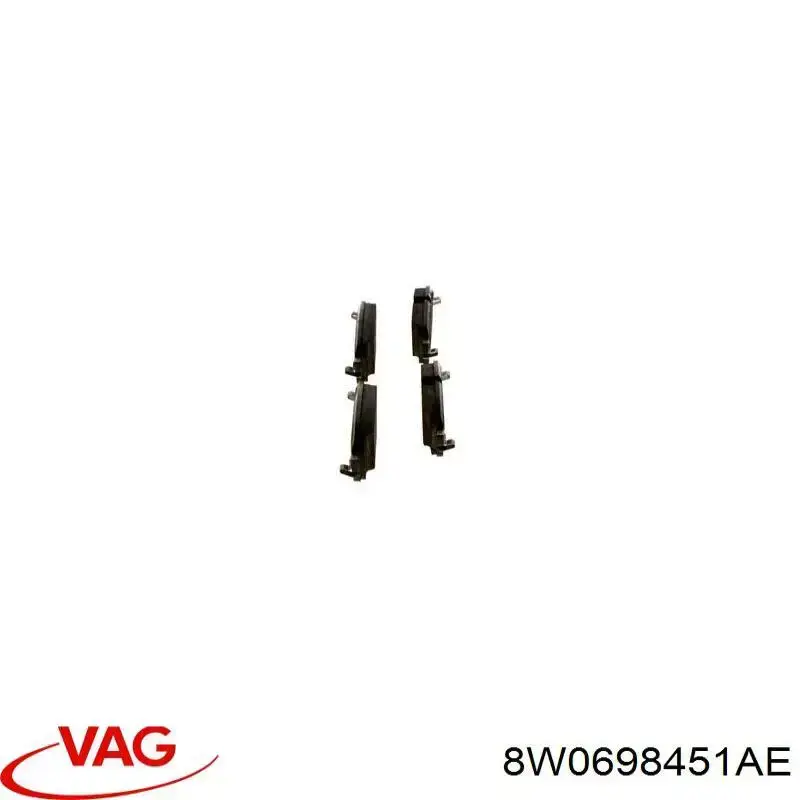 Compre 8W0698451AE VAG Sapatas do freio traseiras de disco