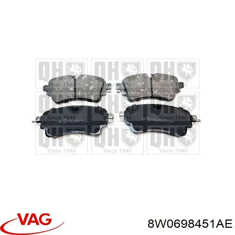 Sapatas do freio traseiras de disco VAG 8W0698451AE preço, a partir de 51,30 USD