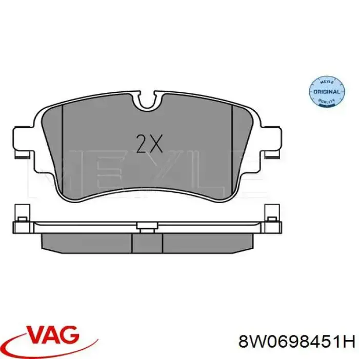 Sapatas do freio traseiras de disco VAG 8W0698451H preço, a partir de 36,18 USD