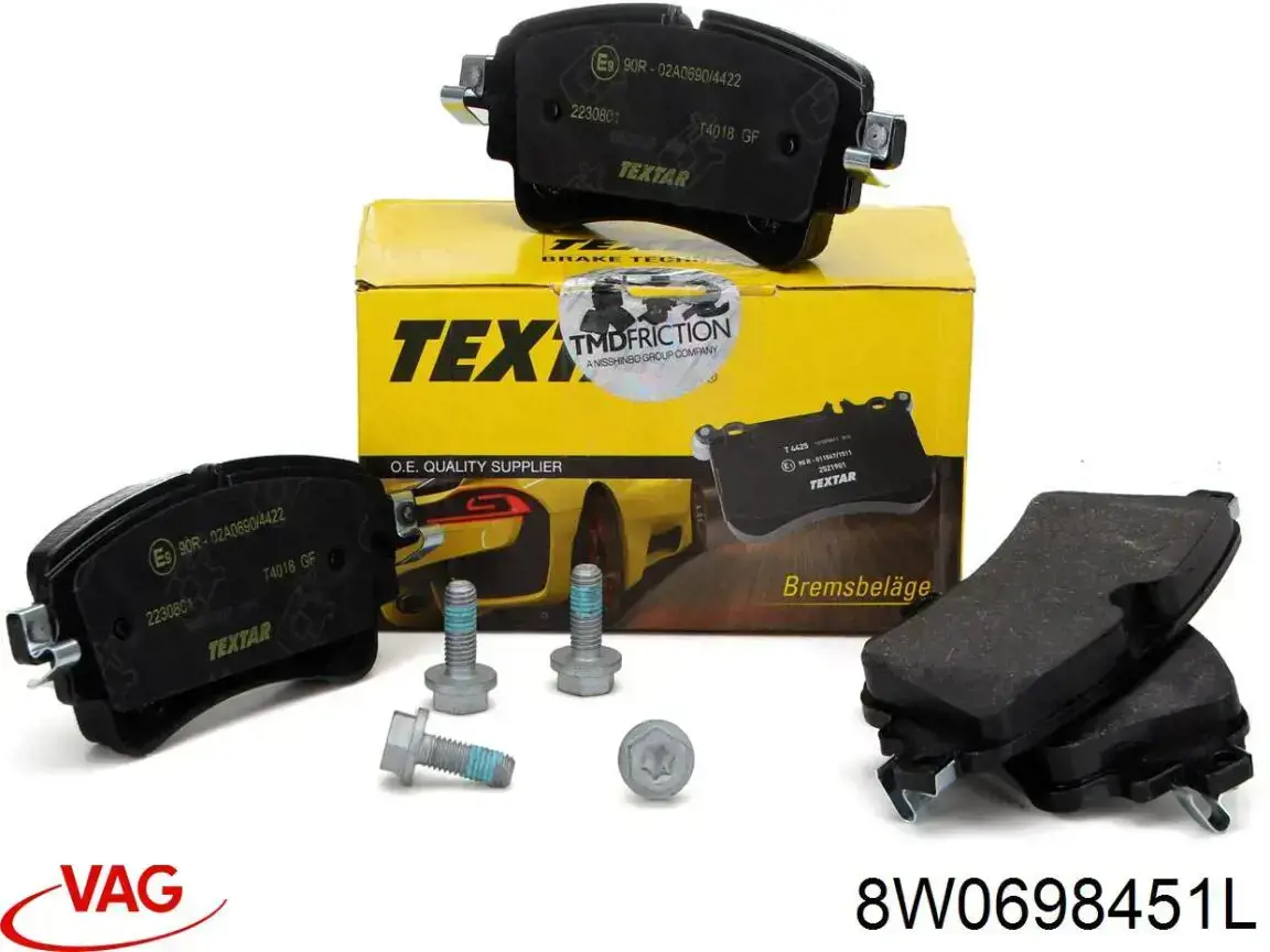 Compre 8W0698451L VAG Sapatas do freio traseiras de disco