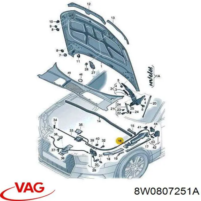 Compre 8W0807251A VAG Absorvedor (enchido) do pára-choque dianteiro