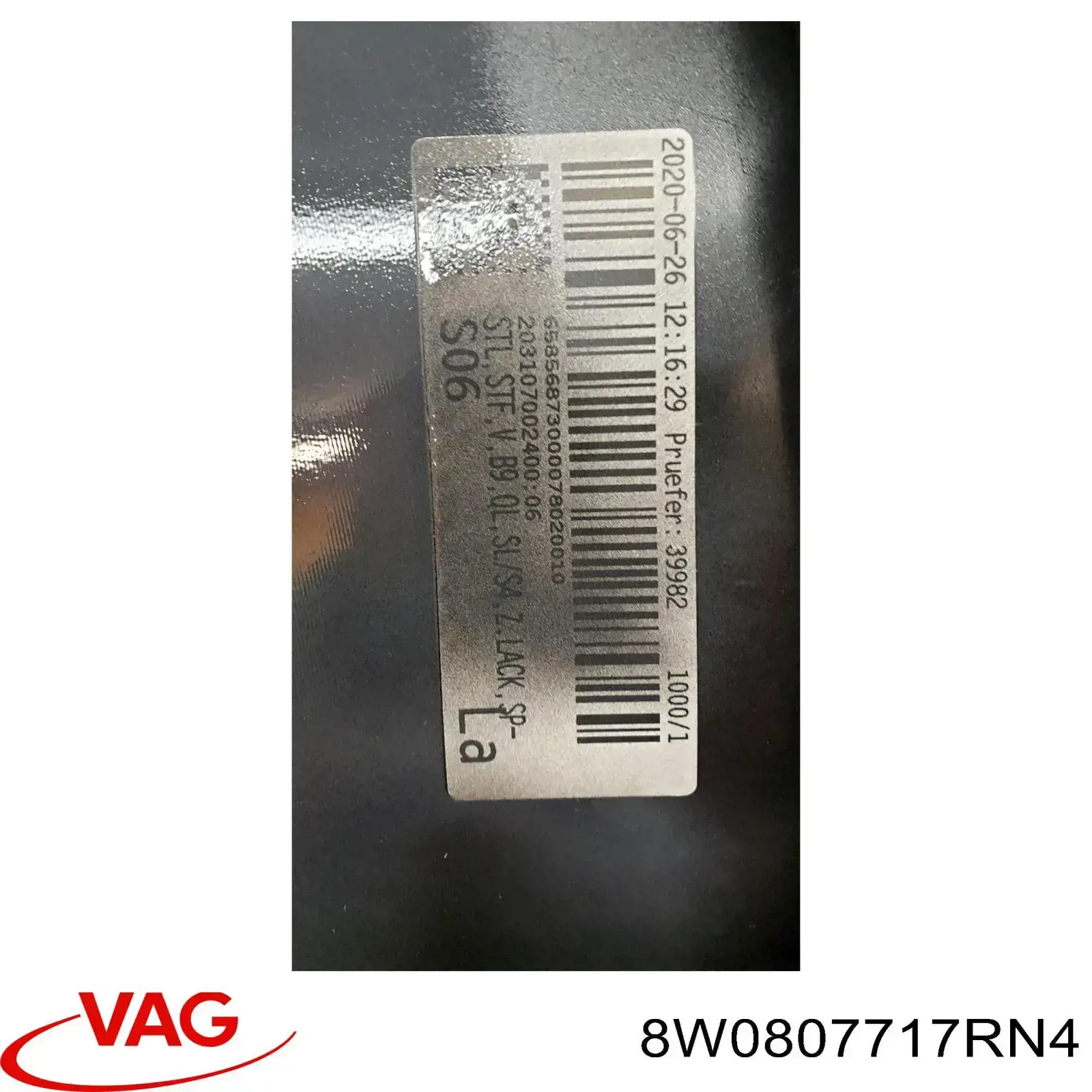 8W0807717RP5 VAG Spoiler do pára-choque traseiro