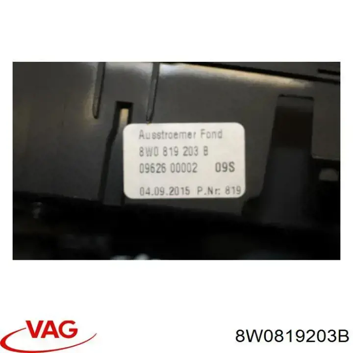 Compre 8W0819203B VAG Grelha traseira de ventilação de salão no braço