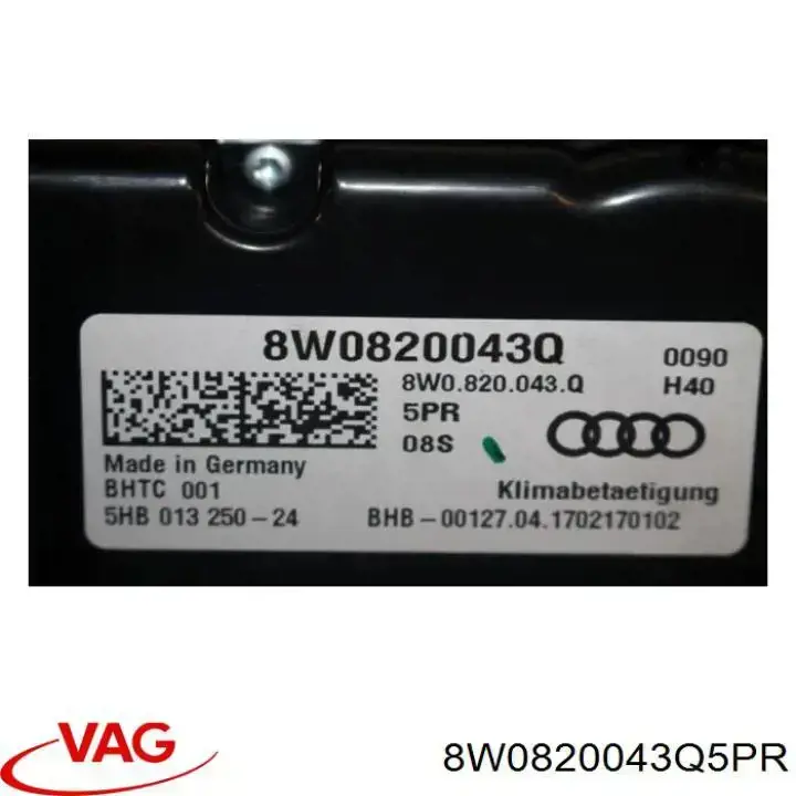  Unidade de controlo dos modos de aquecimento/condicionamento Audi A5 Sportback hatchback (F5A, F5F) (2016 - 2026) Sportback