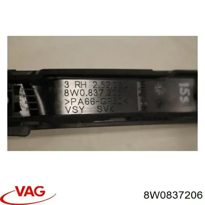 Maçaneta externa dianteira/traseira da porta direita VAG 8W0837206 preço, a partir de 29,24 USD
