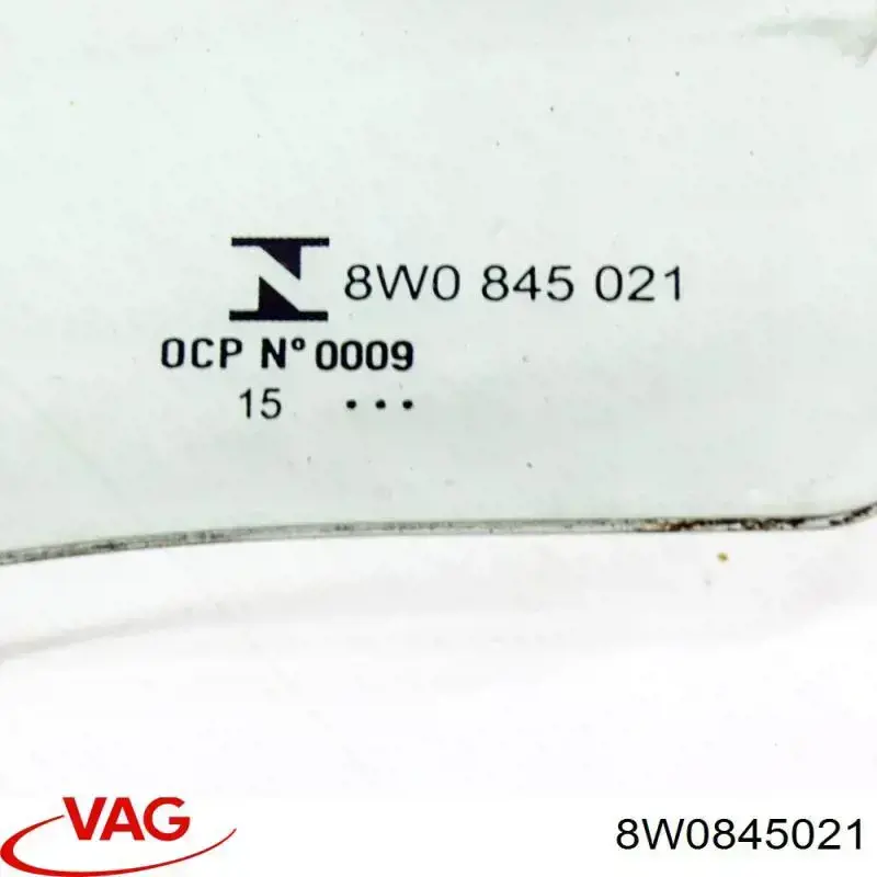 8W0845021 VAG Vidro da porta dianteira esquerda