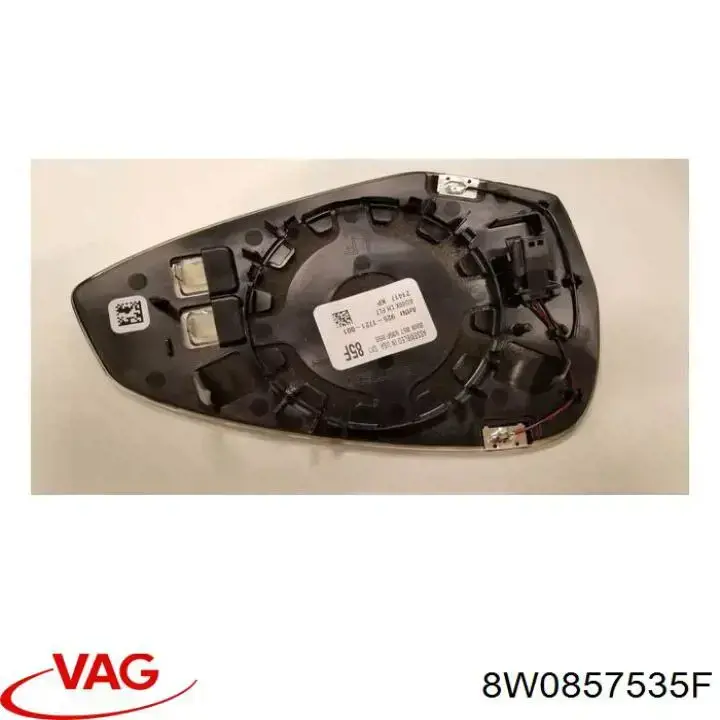 8W0857535F VAG Elemento espelhado do espelho de retrovisão esquerdo