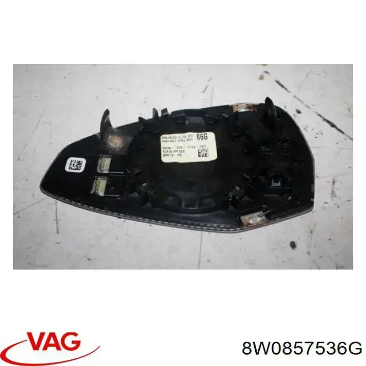 8W0857536G VAG Elemento espelhado do espelho de retrovisão direito