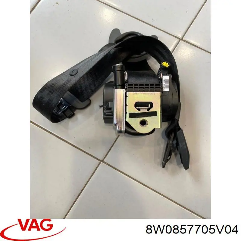 8W0857705V04 VAG Correia de segurança dianteira esquerda
