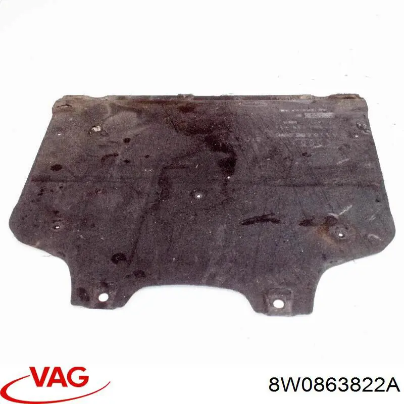 8W0863822A VAG Proteção de motor traseiro