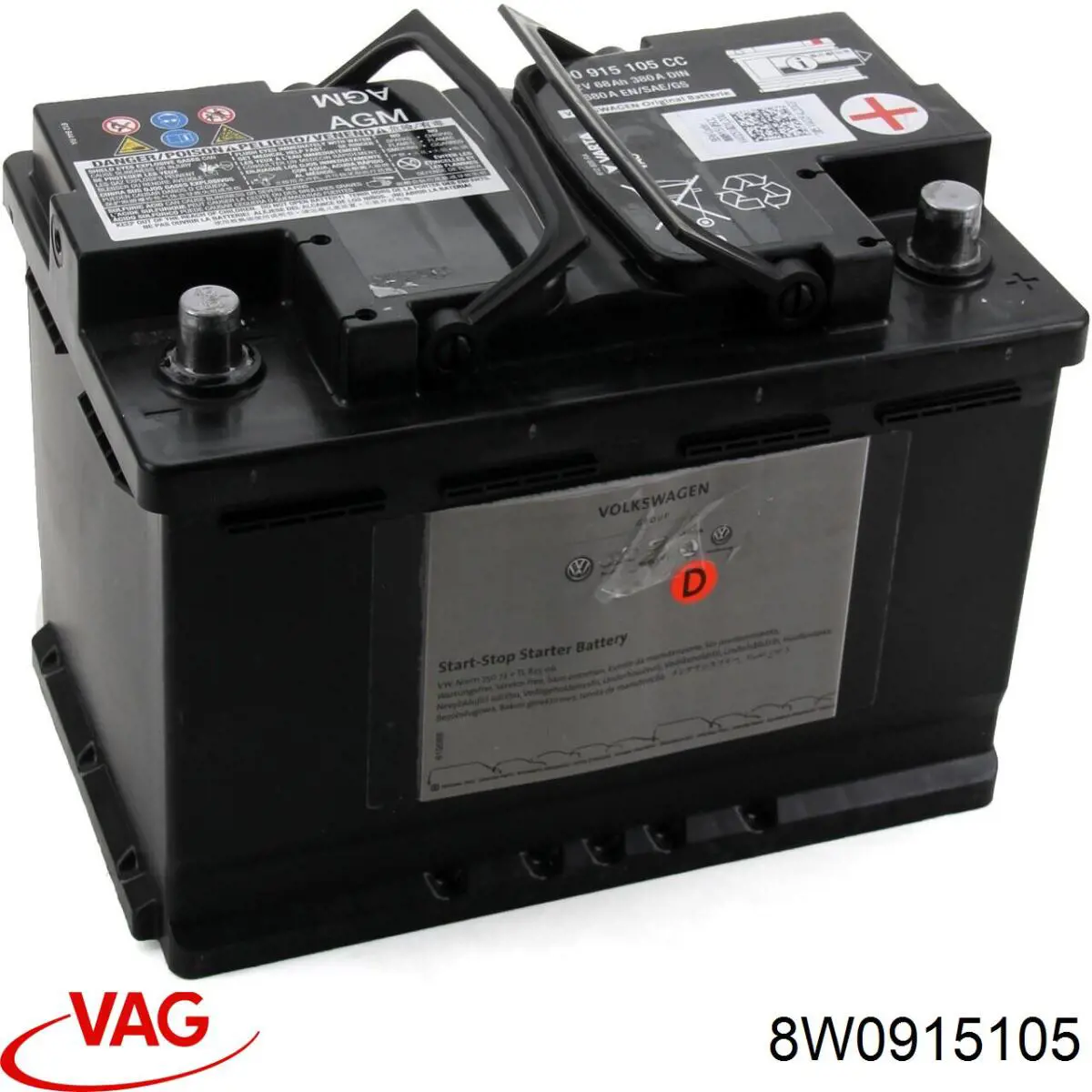 8W0915105 VAG Bateria recarregável (PILHA)